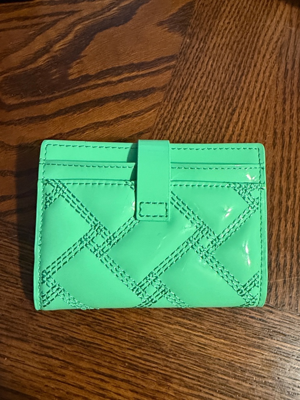Kurt Geiger Mint Green Patent Quilted Wallet - Picture 2 of 7